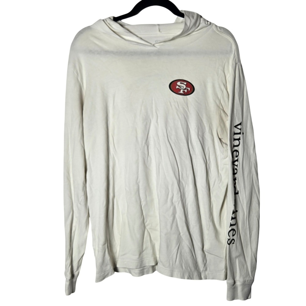 Vineyard Vines San Francisco 49ers Long Sleeve Hoodie Shirt‎ Small Niners NFL